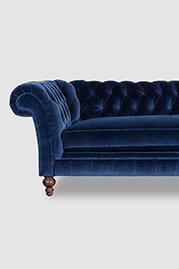 Lucille sofa in Como Indigo velvet