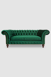 87 Lucille sofa in Lafayette Great Lawn stain-proof green velvet