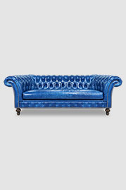92 Lucille sofa in Mont Blanc Baltic blue leather