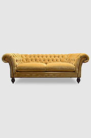 Lucille Chesterfield sofa in Porto Turmeric fabric