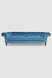 Lucille Chesterfield sofa in Porto Pavo velvet