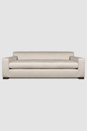 Bobby sofa in Sunbrella Action Ash stain-proof fabric with bench cushion