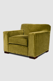 Bobby armchair in Como Mustard velvet