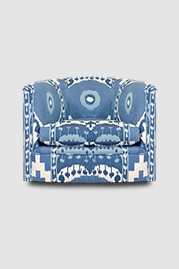 Oliver barrel chair in custom fabric