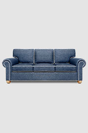 88 Lou sofa in Stanton Ink performance fabric with contrasting welt
