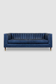 86 Harley sofa in Austin Barton 5405 blue leather