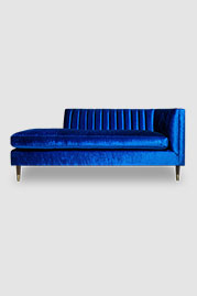 Harley 1-arm sofa in Prince Sapphire blue performance velvet