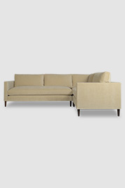 116x81 Natalie sectional in Cannes Cement velvet