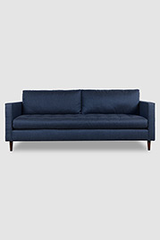 Natalie 86 sofa in Sunbrella Boss Tweed Indigo blue fabric