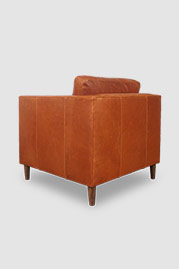 Natalie armchair in Harness Cuero brown leather