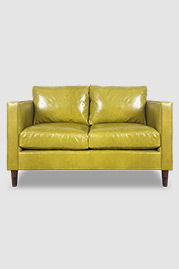 58 Natalie mid-century loveseat in Absolute Avocado green leather
