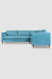 116x81 Natalie sectional in Hartwell Fountain blue performance fabric