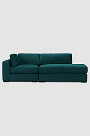 Chad sectional in Henry Peacock stain-proof velvet