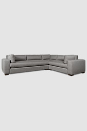 126x100 Chad sectional in Sunbrella Aciton Stone fabric