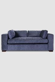 80 Chad sleeper sofa in Ridges Fleet blue fabric