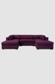 126 Chad dual-chaise sectional in Harrison Wool Boysenberry