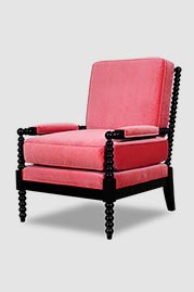 Turner chair in Como Coral velvet