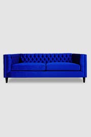 86 Dot sofa in Lafayette Maritime blue velvet