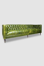 100 Dot sofa with tufted seat in Ohio Cilantro leather