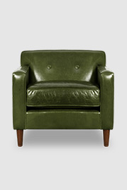 Sport armchair in Mont Blanc Winter Pine green leather