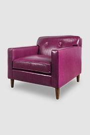 Sport armchair in Mont Blanc Amethyst purple leather