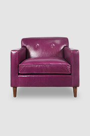 Sport armchair in Mont Blanc Amethyst purple leather