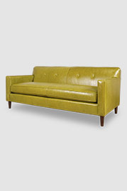 80 Sport sofa in Absolute Avocado green leather with bench cushion