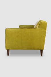 80 Sport sofa in Absolute Avocado green leather with bench cushion