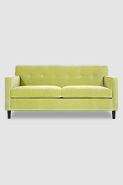 74 Sport sleeper sofa in Cannes Autumn Mist green velvet