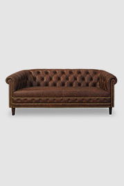 Collins loveseat in brown leather