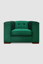 Jack armchair in Lafayette Great Lawn stain-proof green velvet