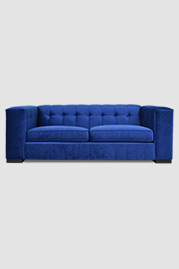 84 Jack sofa in Thompson Danube stain-proof blue velvet