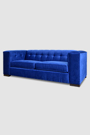 84 Jack sofa in Thompson Danube stain-proof blue velvet
