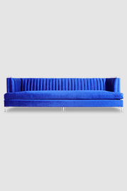 121 Erica sofa in Lafayette Maritime blue velvet