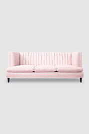 93 Erica sofa in Crypton Evere Blush stain-resistant pink linen