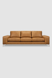 100 Cricket sofa in Road Warrior Boundaries brown leather