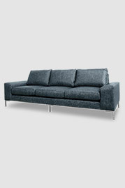 Cricket sofa in Cheyenne Vintage Velour blue performance leather