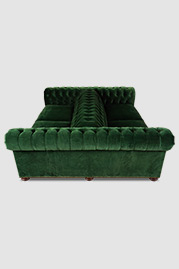 85 dual-sided Chesterfield sofa in Como Emerald green velvet