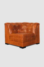 Freddie corner module in Echo Cognac leather