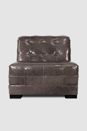 Freddie armless module in Cortina Rhino 1185 grey leather