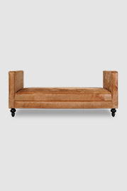 72 Poppy bench in Holland caramel hair-on-hide