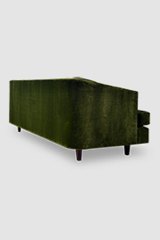 88 Olympia sofa in Como Jade green velvet with bench cushion