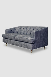 72 Olympia sofa in Run Wyld Show Jump performance leather