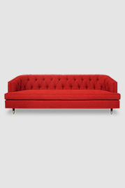 96 Olympia sofa in Varick Pomegranate stain-proof red fabric