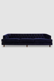 120 Olympia sofa in Cannes Lapis blue velvet