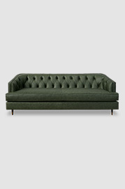 96 Olympia sofa in Cheyenne Decoy green performance leather