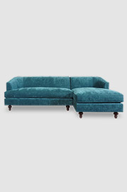 104 Olympia sofa+chaise in Jay Atlantis performance fabric