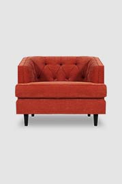 Olympia armchair in Chrystie Coral performance fabric