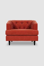 Olympia armchair in Chrystie Coral performance fabric