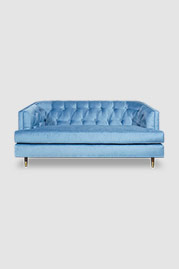 72 Olympia sofa in Thompson Wedgewood blue performance velvet